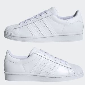 Adidas SuperStar White Sneakers - Women’s 8